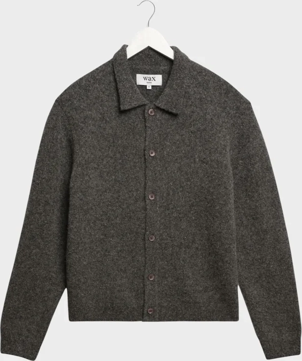 Wax London Tristan Knit Polo Charcoal
