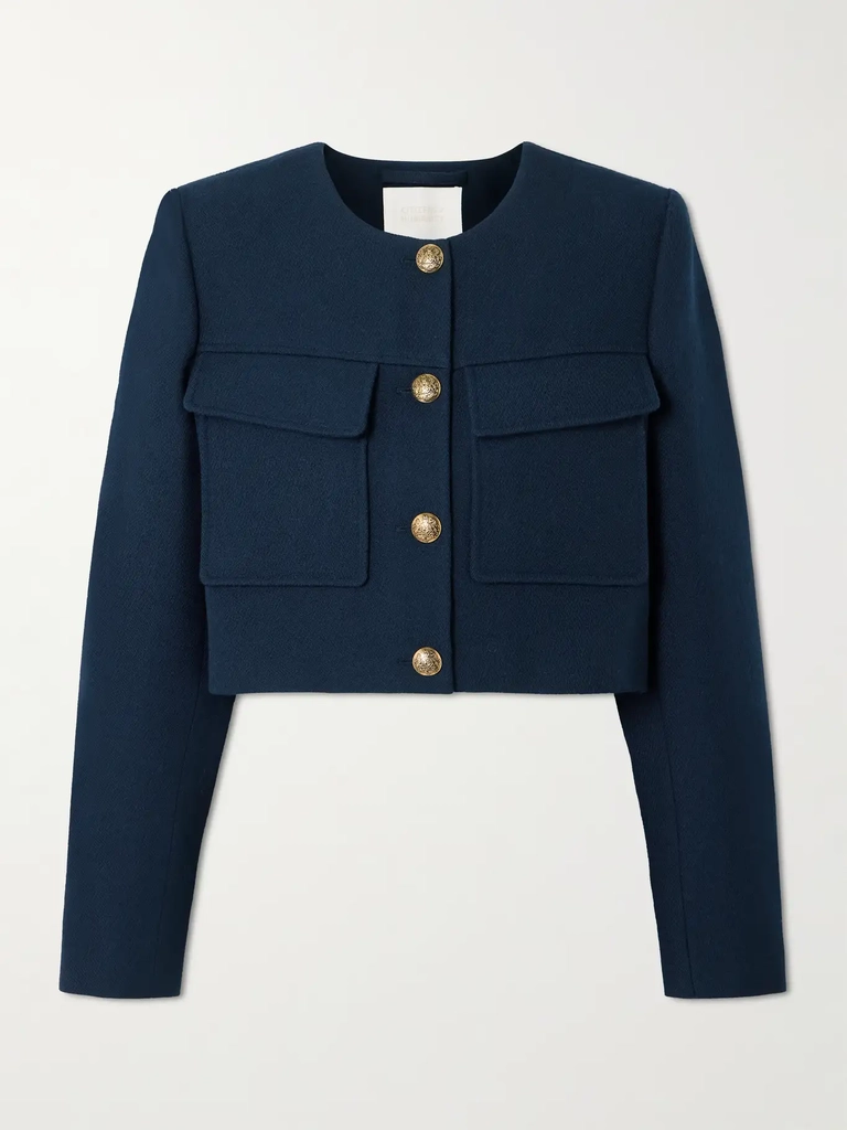 sophia wool-twill jacket