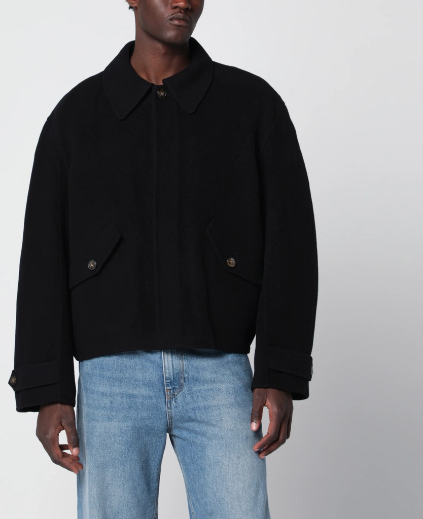 black wool jacket