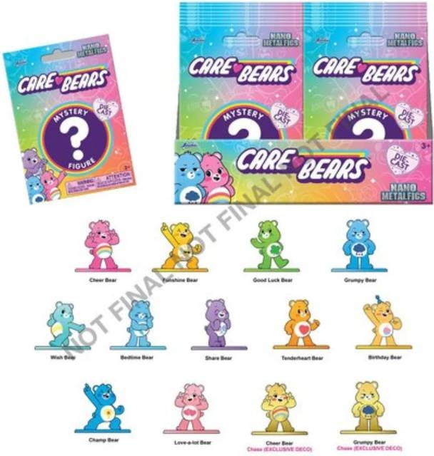 Jada Toys Care Bears Nanofigs Blind Pack Display Figures 24pc