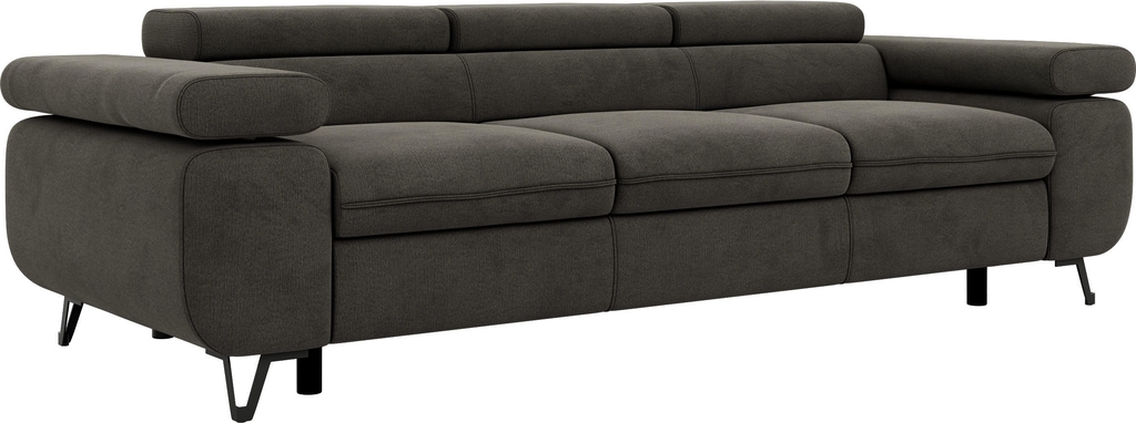 mks 3-sitzer sofa peter - dunkelgrau velvet