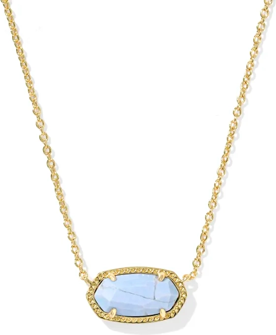 elisa gold short pendant necklace