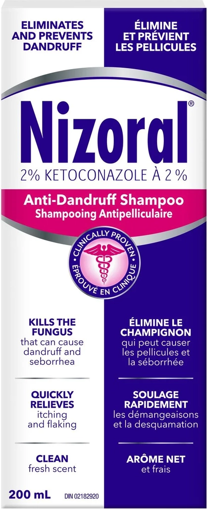nizoral anti-dandruff and itchy scalp shampoo, ketoconazole 2%, for adults
