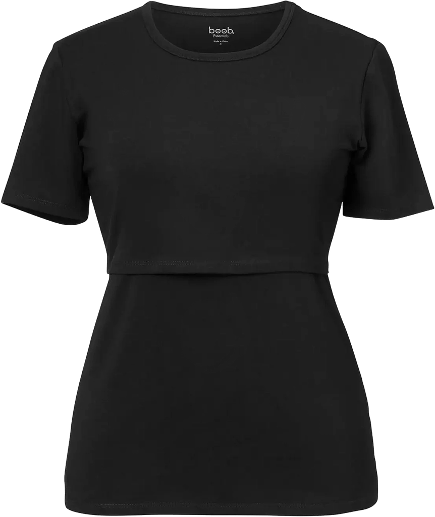 Boob Nursing Top Short Sleeve - Black