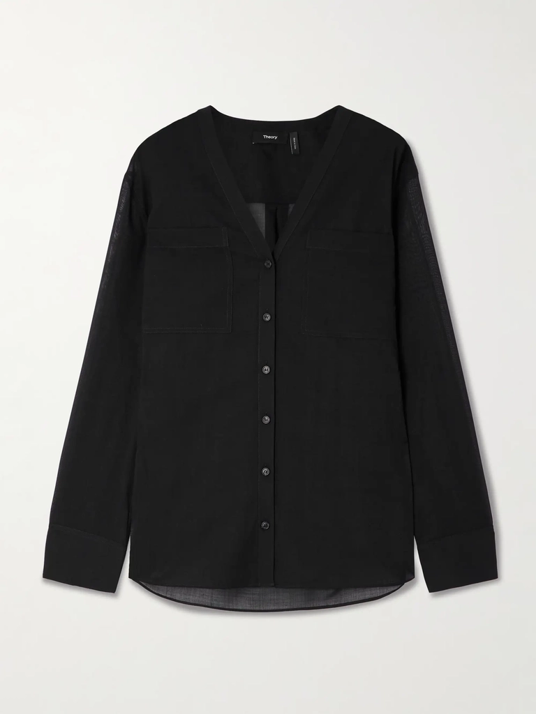 wool-blend blouse