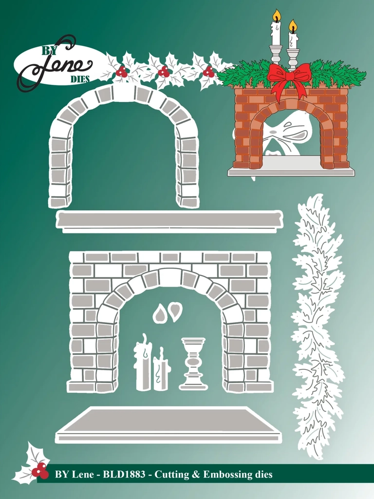 die christmas fireplace bld1883 by lene