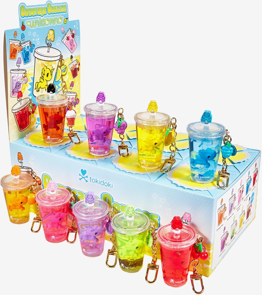 tokidoki beverage besties unicorno blind box keychain