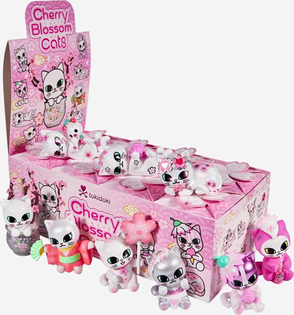 tokidoki cherry blossom cats blind box figure