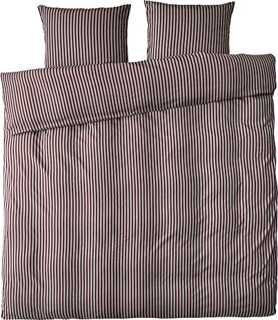 basis sengetøj 200x220 cm - brun og beige strib