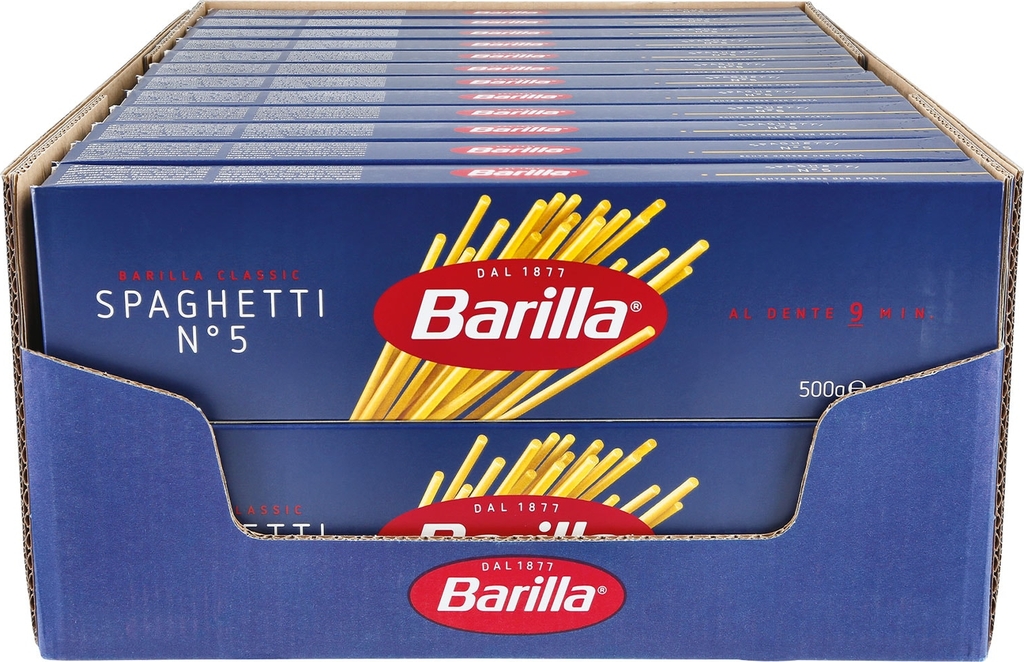 barilla spaghetti 500 g, 24er pack