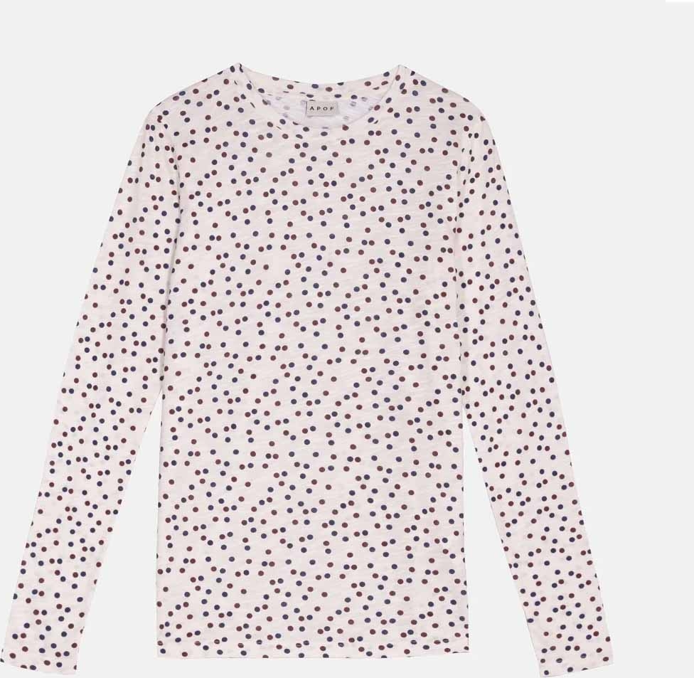 apof langærmet cinna t-shirt - dots of us
