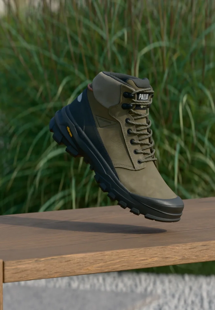 palladiumpallarider mid gtx unisex - ankelstøvler - dusky green