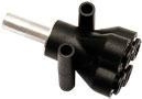 Dobbelt y-stykke 4mm 6mm 3143
