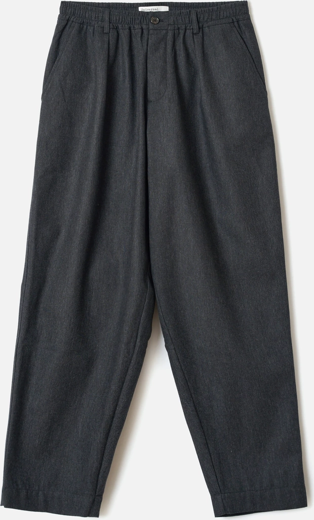 charcoal recycled italian tweed pleated track pant