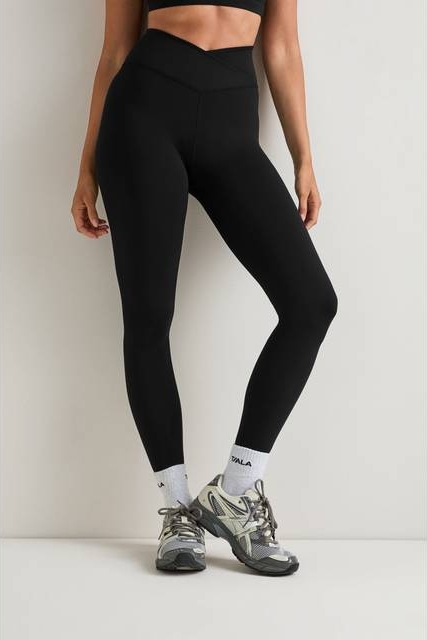 DayFlex Wrap High Waisted Legging - Shadow Black