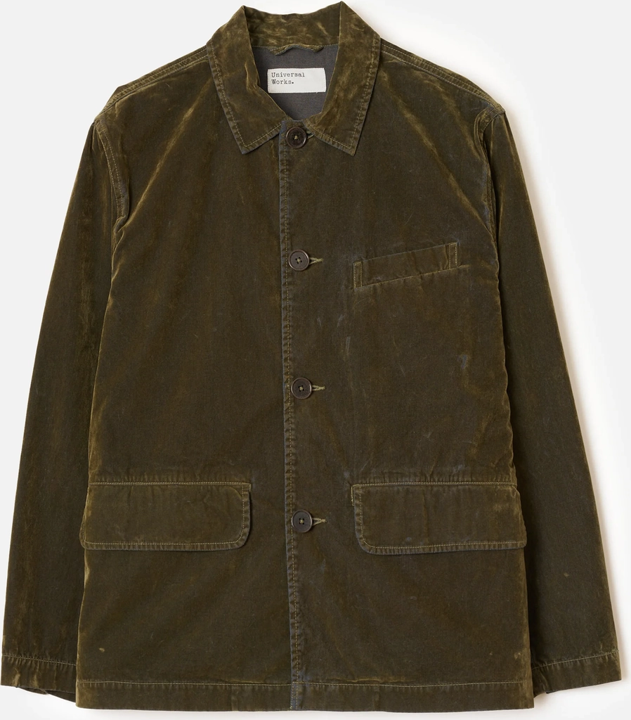 olive flock chambray warmus jacket