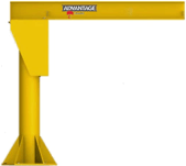 1/2 ton advantage fh-series heavy duty foundationless jib crane