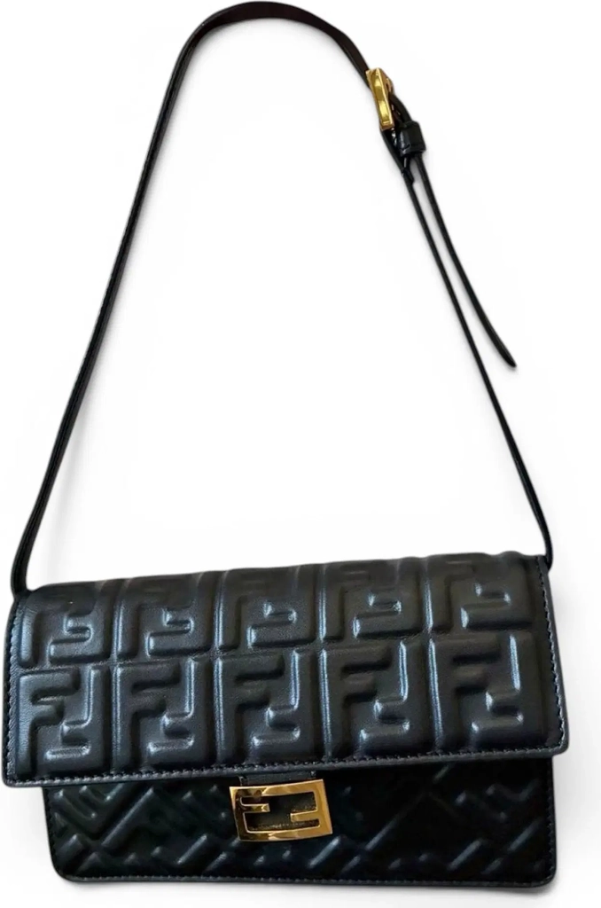 baguette leather handbag
