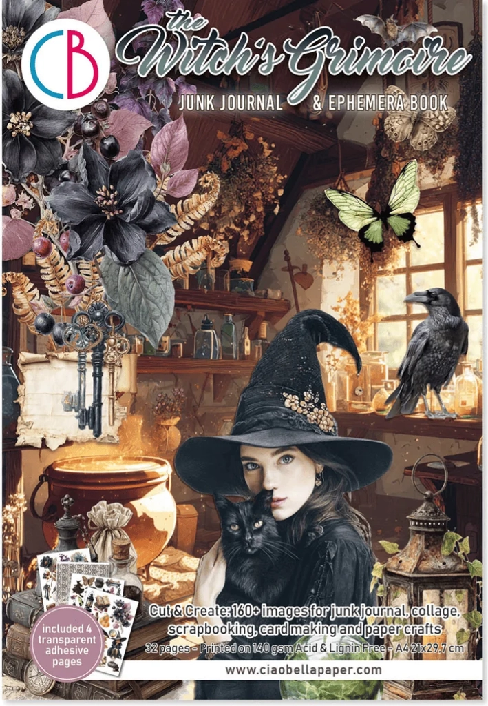 junk journal & ephemera book - the witch's grimoire