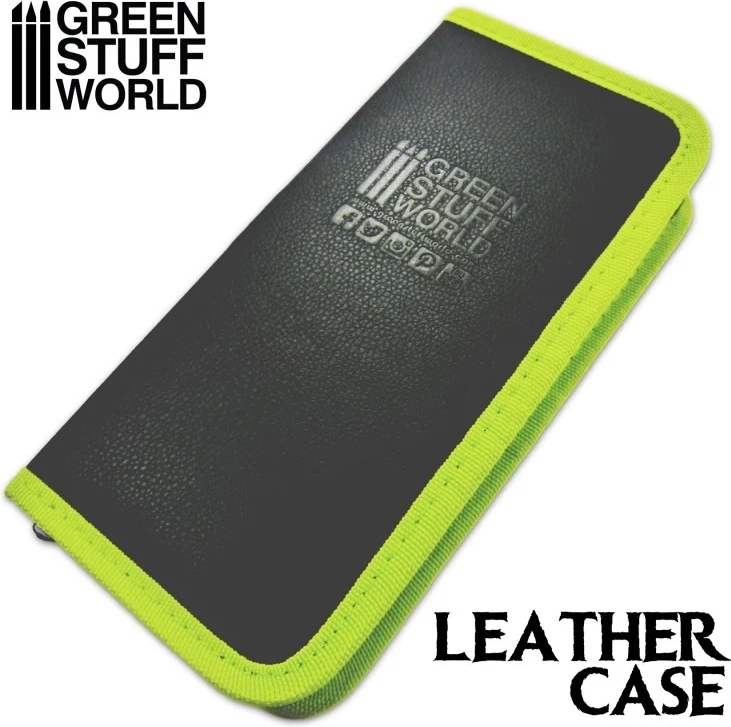 Green Stuff World Premium Leather Case Tools Brushes - Black