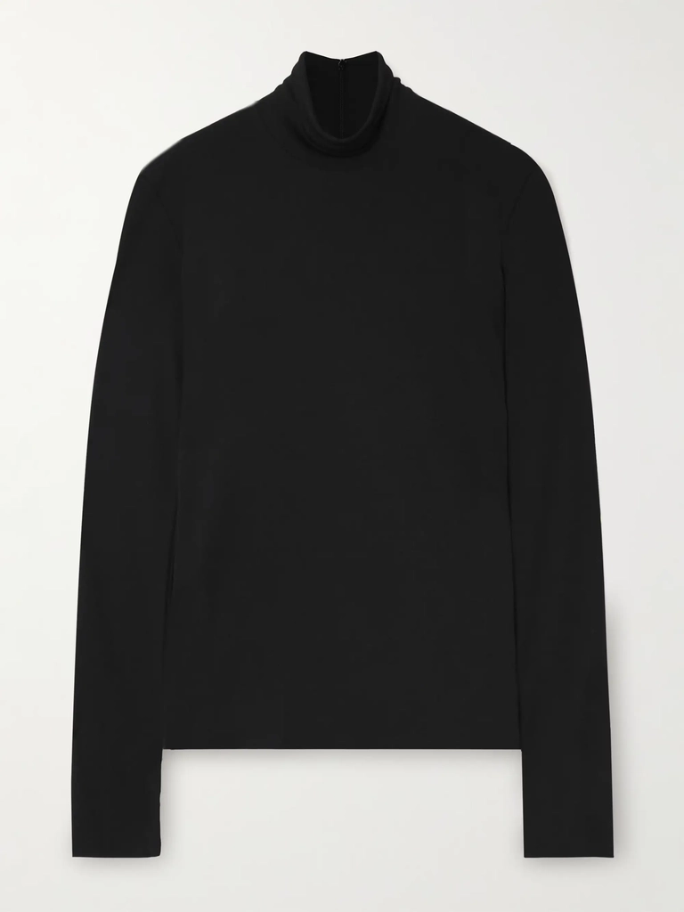 crepe turtleneck top
