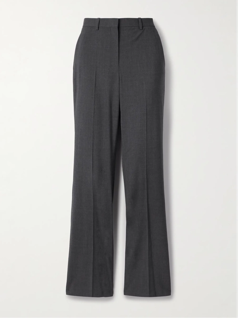 theory wool-blend straight-leg pants