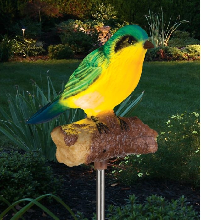 songbird solar/sound stake - bluebird