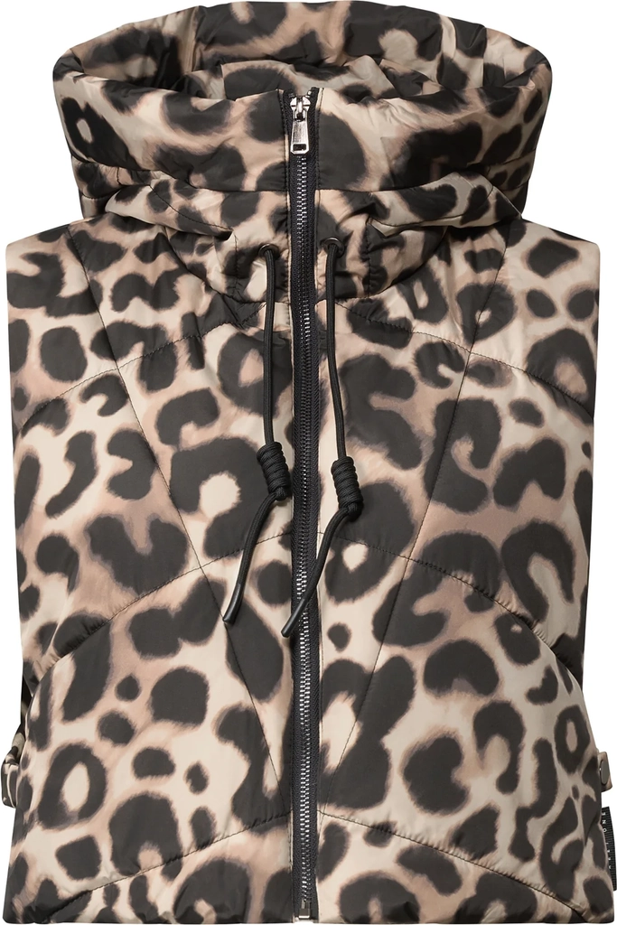 street onelined hood collar insert - waistcoat - multicolor
