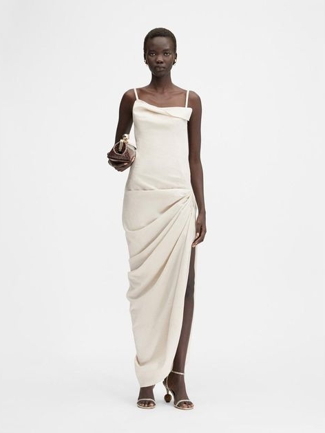 jacquemus women's white the saudade long dress