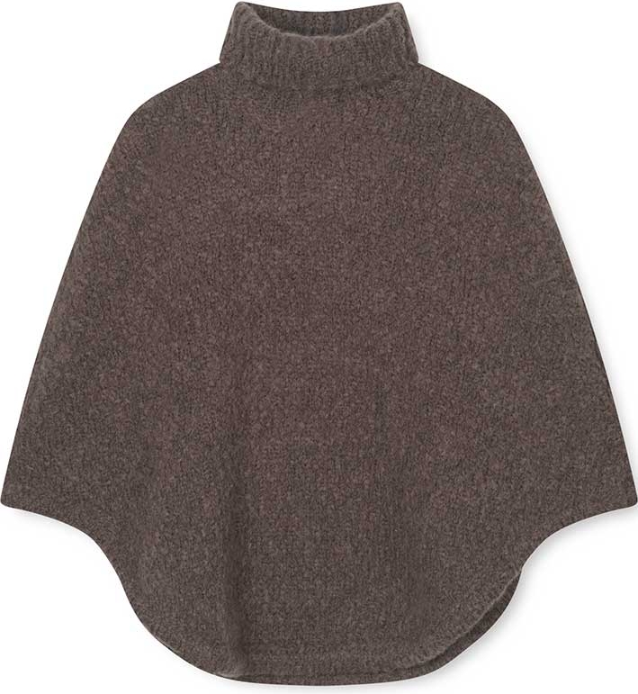 sibin linnebjerg paz poncho - brun meleret