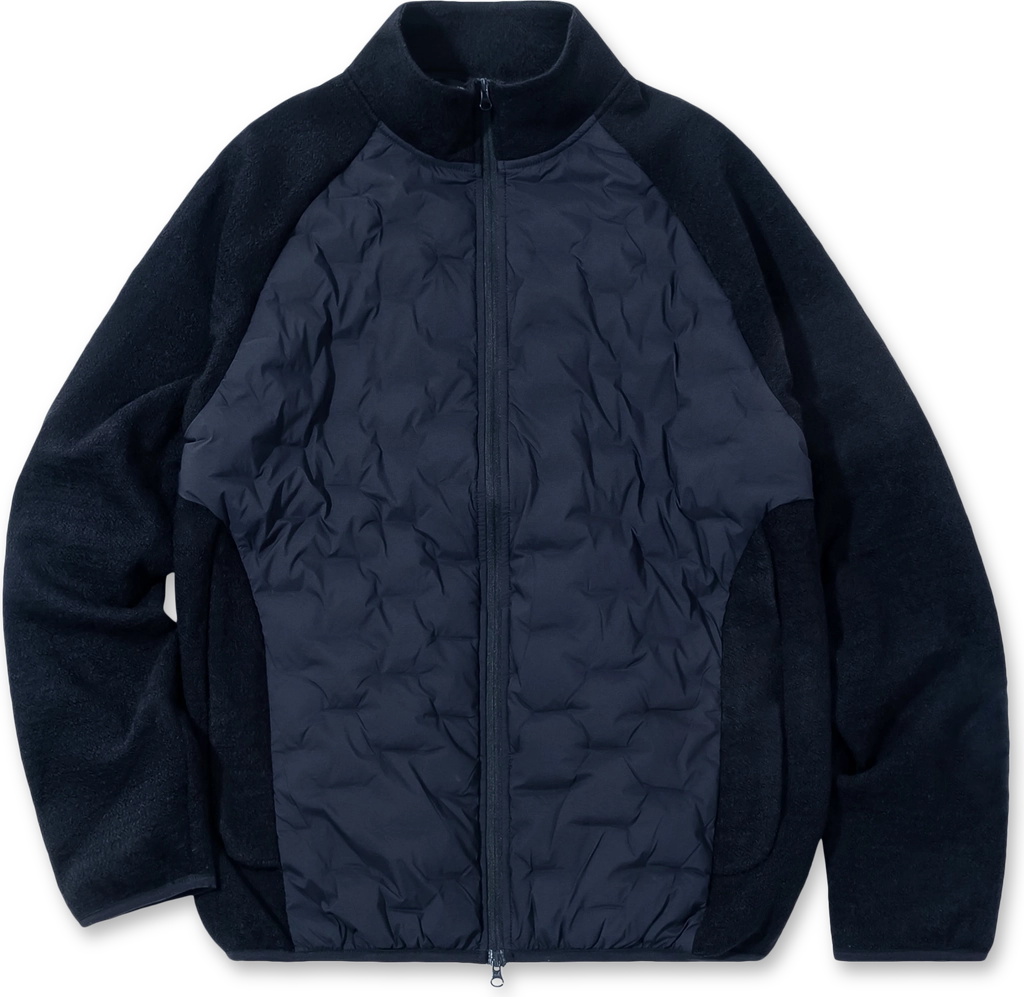     path hybrid knitted padded jacket