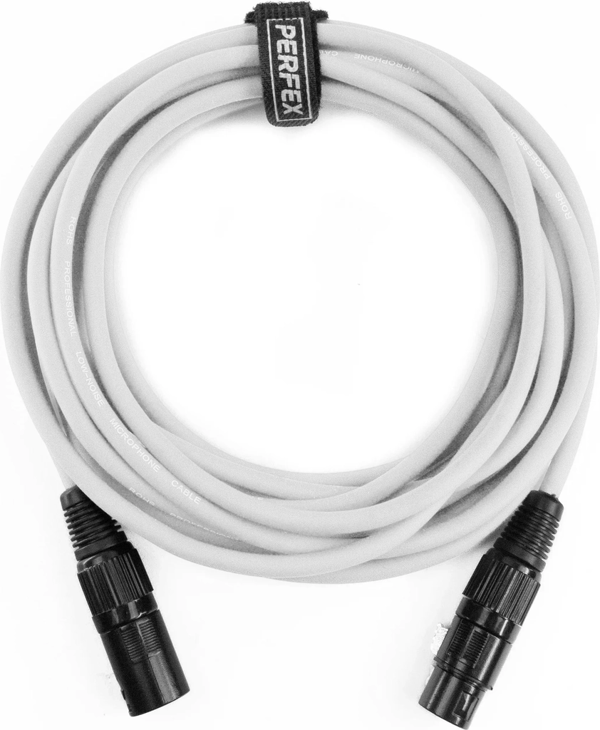 Perfex XLR Kabel Hvid 3m