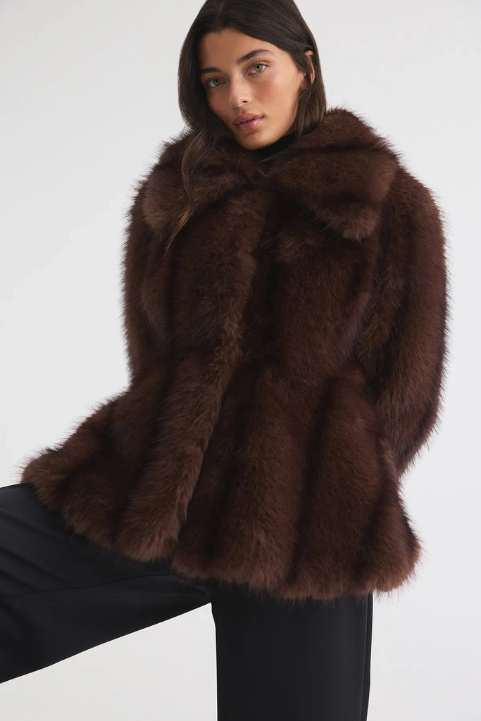 faux fur shaped jacket
