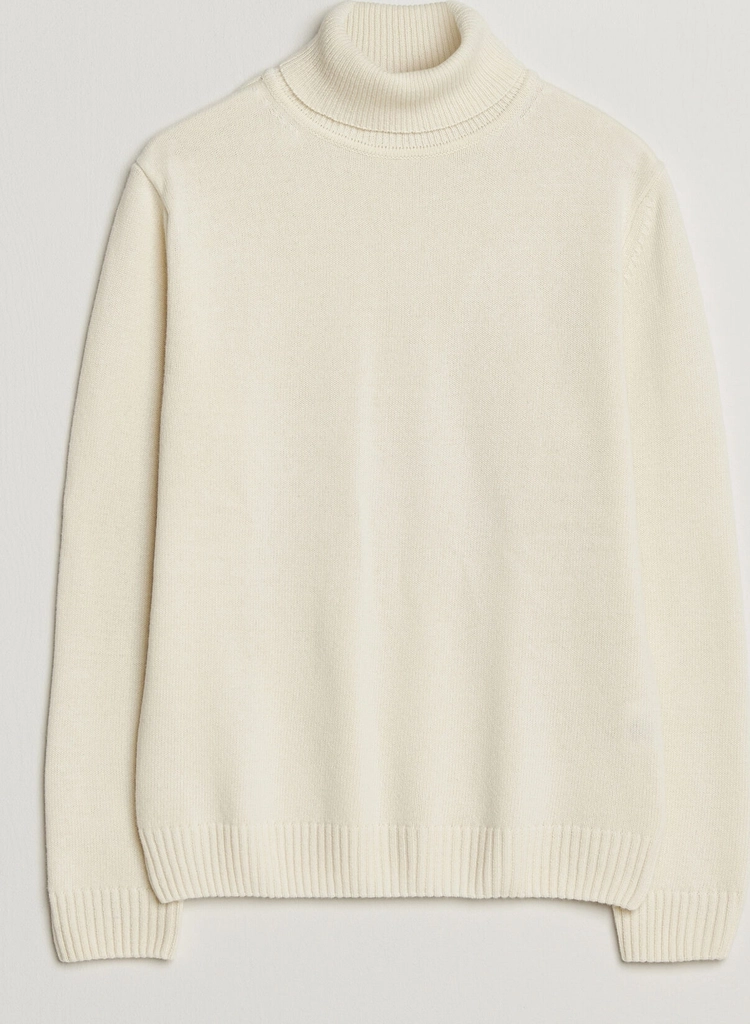 brushed merino rollneck off white