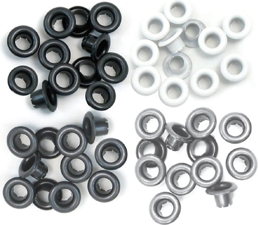 we r memory keepers – 41582-4 – standard eyelets “grey” 60 stk.
