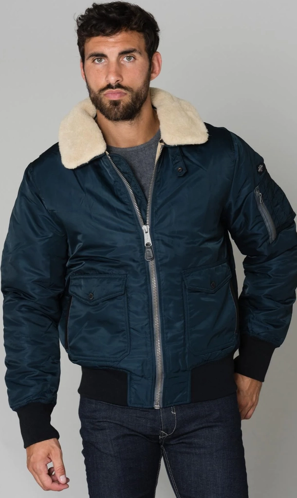 herrejakke schott ohara navy / beige