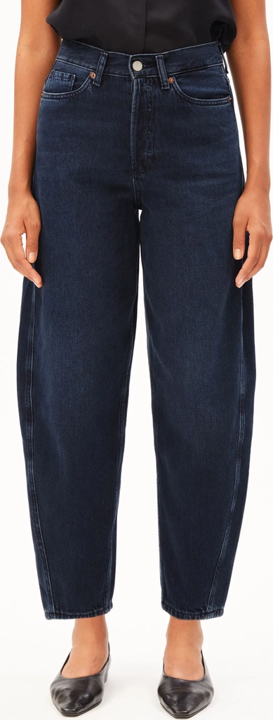 baarly high waist barrel jean for women in blue