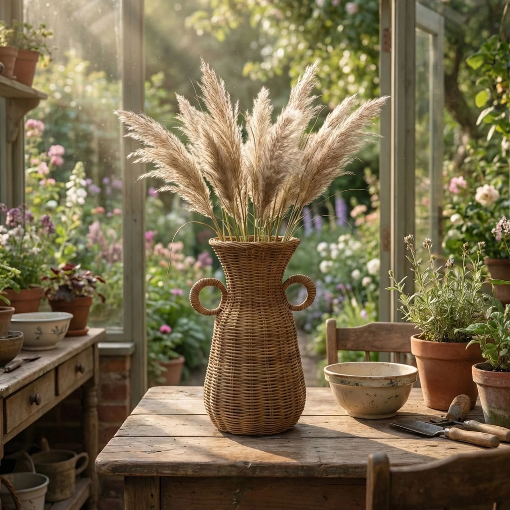 vase - rattan