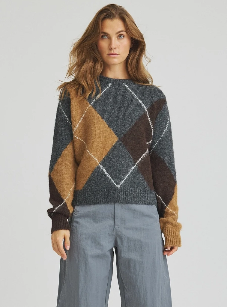 zella knit - dark grey melange
