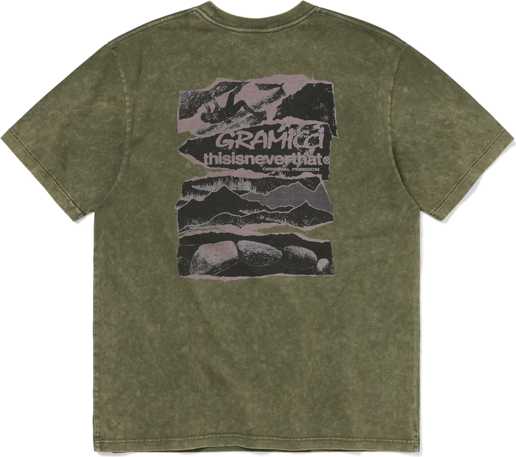 gramicci x thisisneverthat original freedom tee (olive)