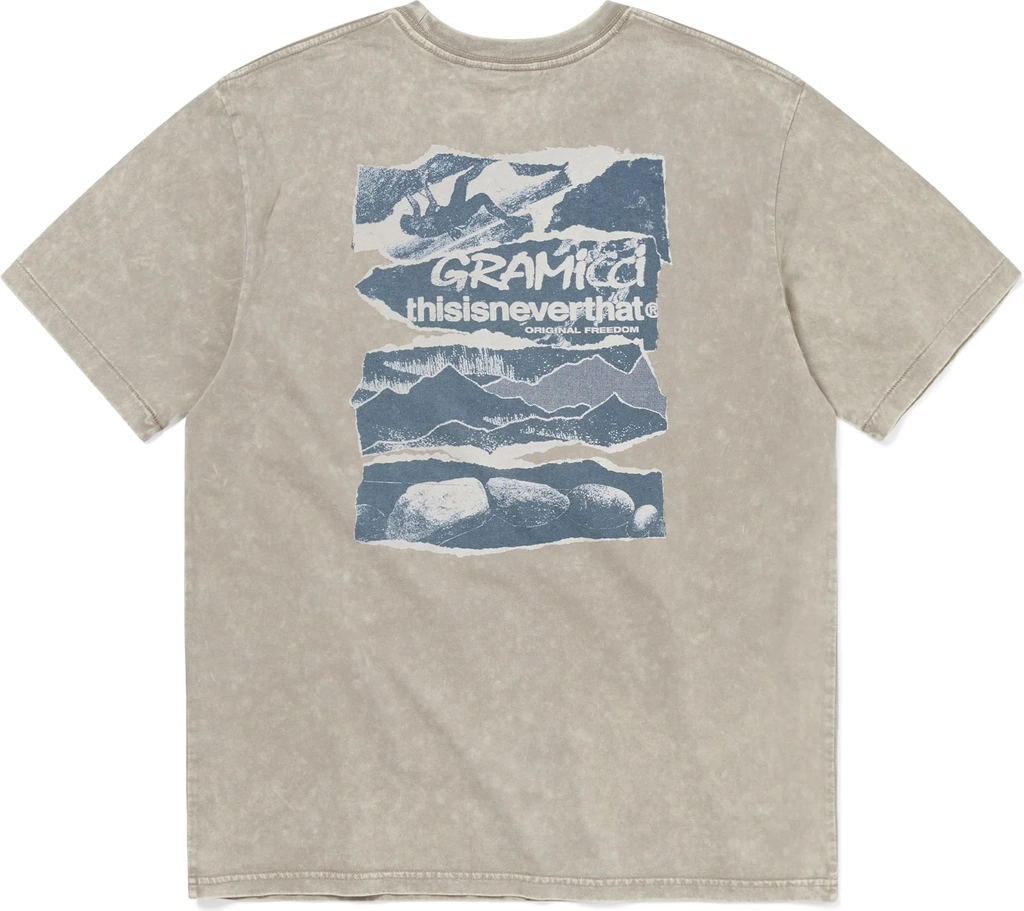gramicci x thisisneverthat original freedom tee (sand)