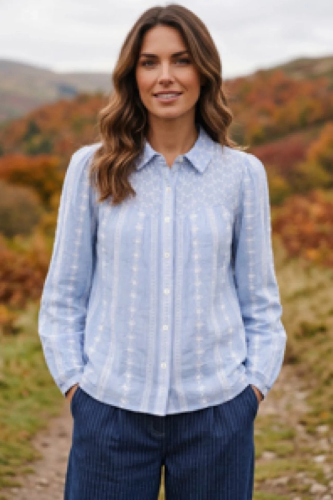 ofelia bell shirt lightblue