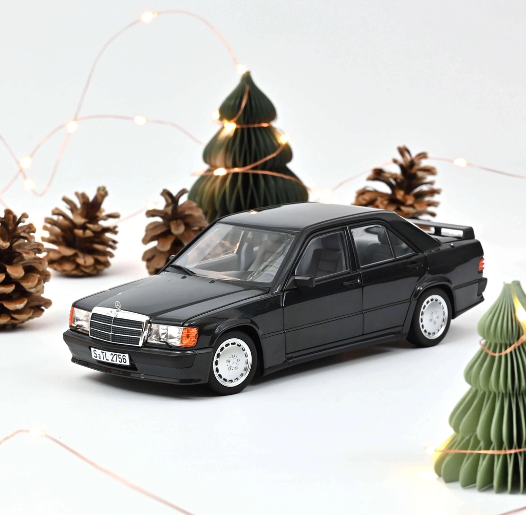 mercedes-benz 190 e 2.3-16 1984 black metallic 1:18