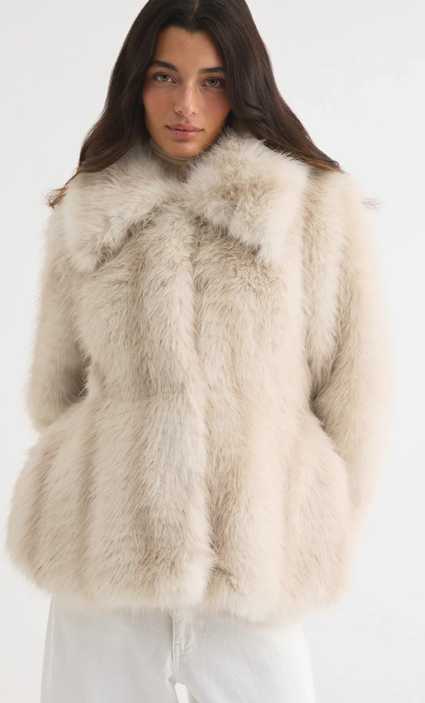 faux fur shaped jacket