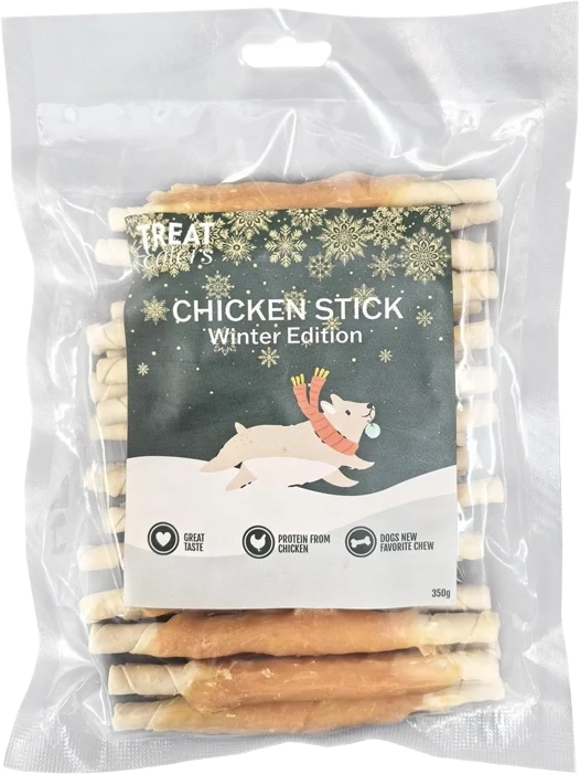 treateaters winter edition – tyggepinde med kylling, 350 g