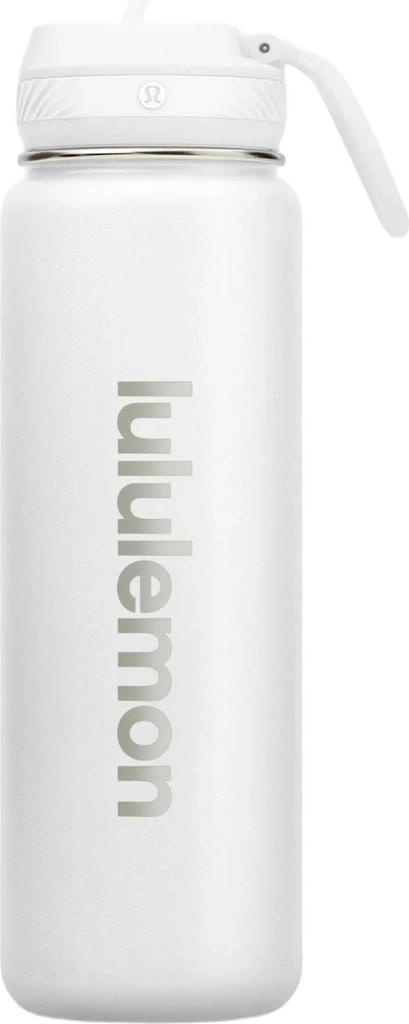 lululemonback to life 24oz unisex - drikkeflaske - white-