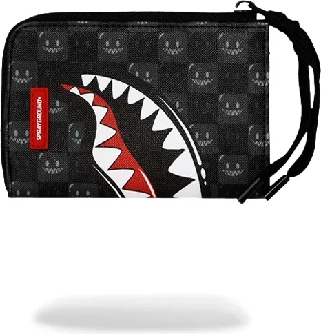 sharks in paris wtf bubbly black check wallet