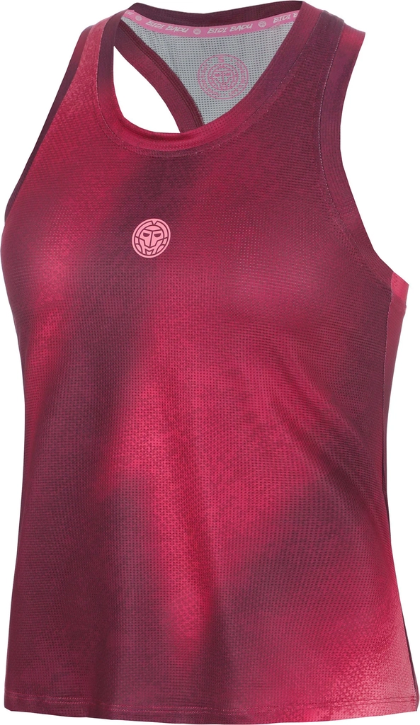 freeze out racerback printed tank-top damen - dunkelrot, pink