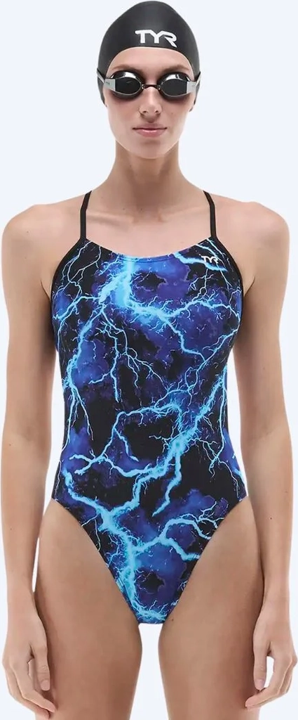 TYR Durafast Elite Cutoutfit Arterix Badedragt - Blå/Sort
