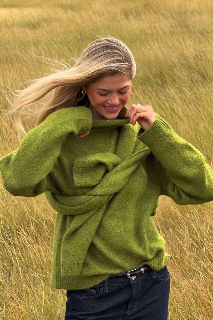 knitted turtleneck sweater